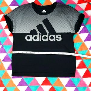 ADIDAS cute girls high low cuffed T-shirt  Size 10/12 M